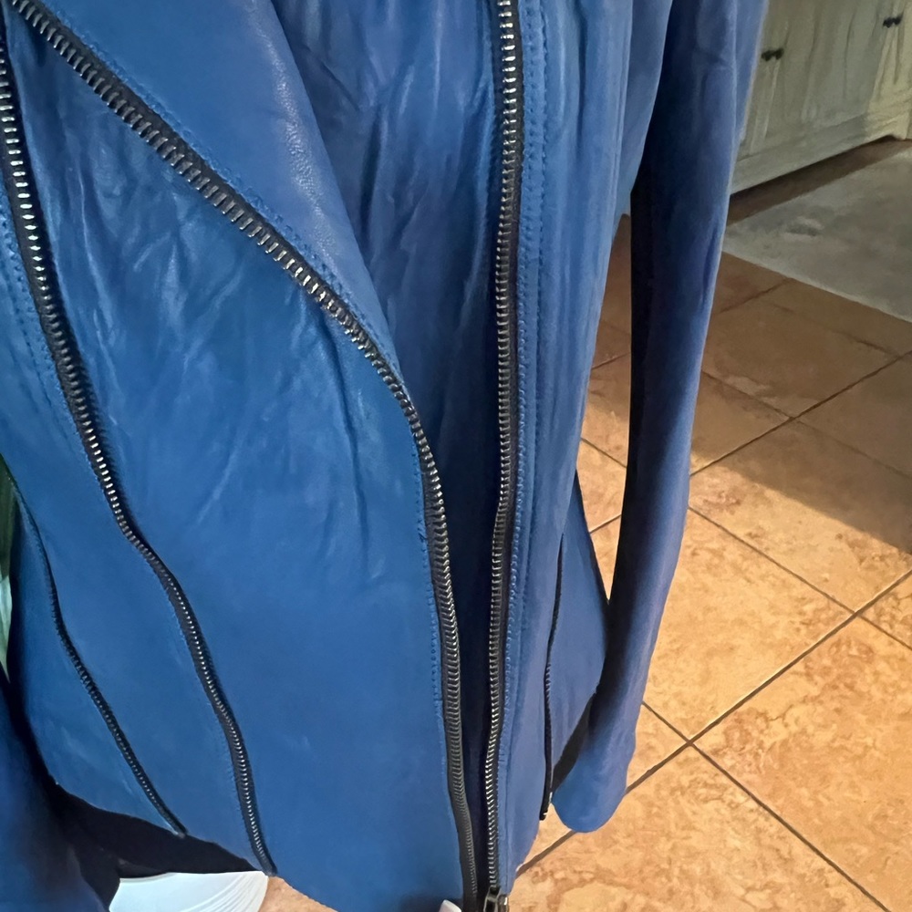 Elie tahari leather moto jacket - Picture 14 of 16